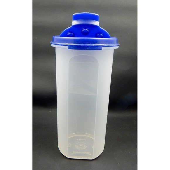 Tupperware Modular Mates Round 1641-2 Blue Shaker And Pour Keeper Lid 1913-4 - Picture 2 of 9